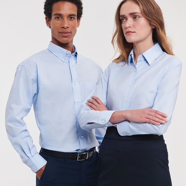 Russell Collection Long Sleeve Easy Care Oxford Shirt Thumbnail