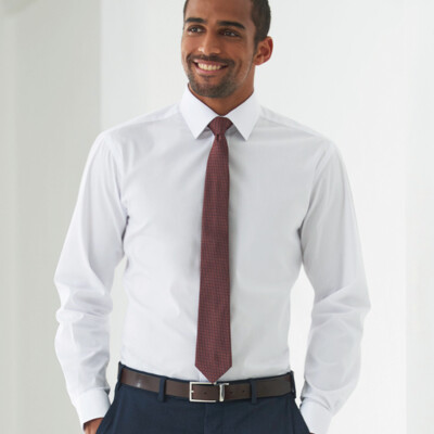 Brook Taverner Alba Long Sleeve Slim Fit Poplin Shirt Thumbnail