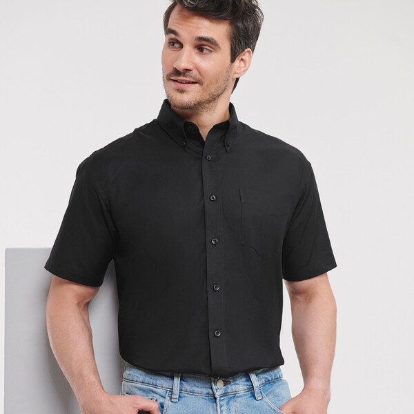 Russell Collection Short Sleeve Easy Care Oxford Shirt Thumbnail
