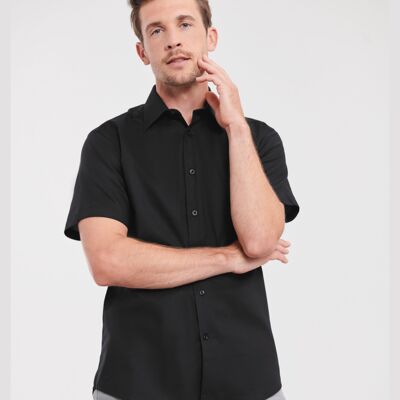 Russell Collection Short Sleeve Tailored Oxford Shirt Thumbnail
